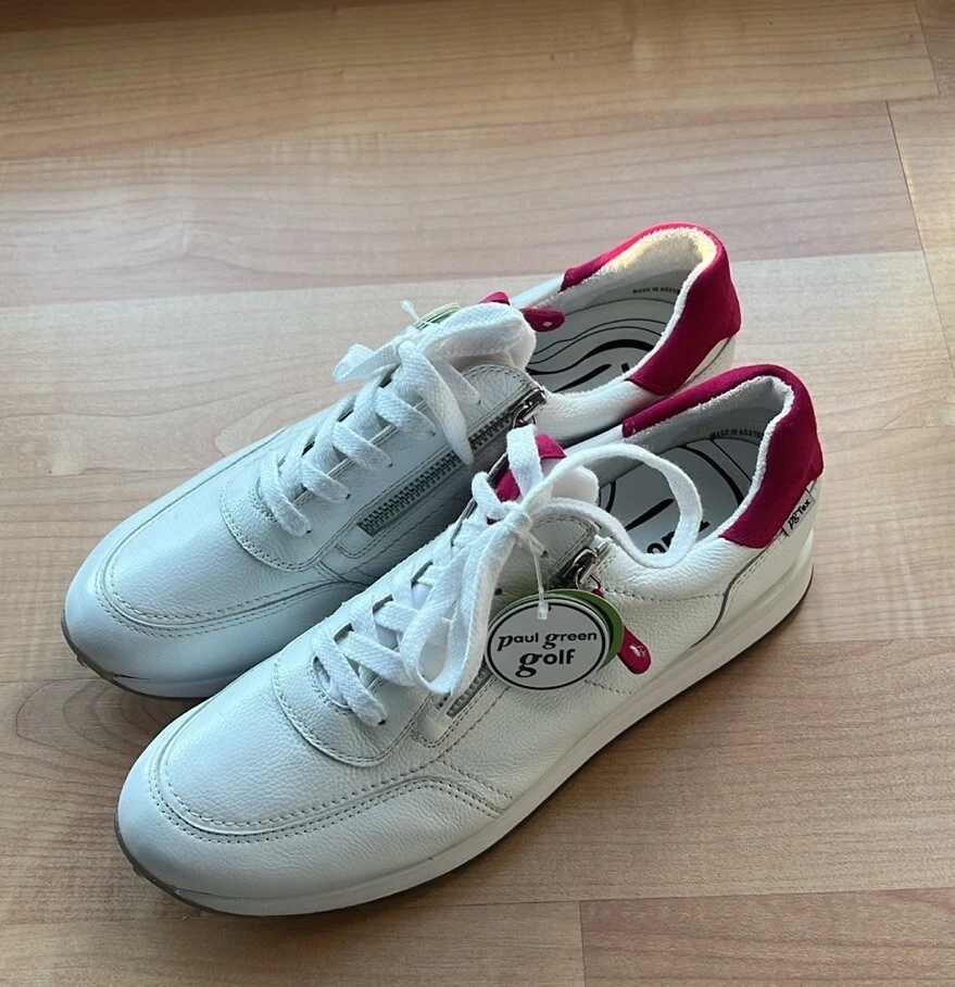 Nueva Zapatilla de Golf Paul Green Lux Impermeable en Blanco y Rosa Talla 10 EE. UU. / 7,5 UK Foto 3 de 4
