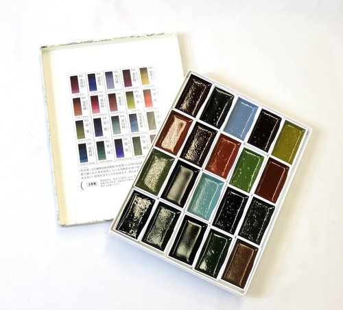 Kobaien Kissho Saibiboku traditional Japanese painting pigments 20 Colors - Afbeelding 3 van 5