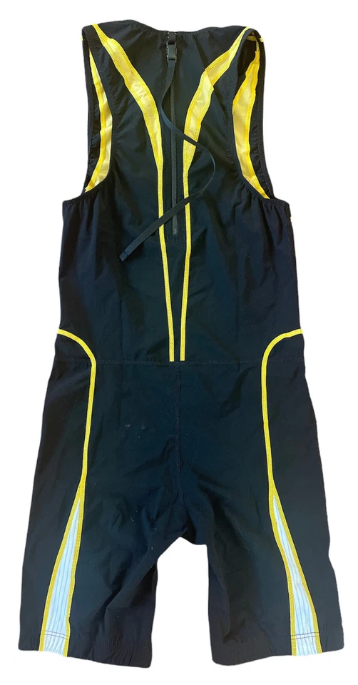 Traje de Baño John Corto con Cremallera Trasera Negro Dorado XS Para Hombre TYR CARBON Hecho en EE. UU. Nuevo Foto 2 de 4