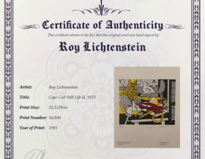 Lithographie Originale Signée Roy Lichtenstein – Avec Certificat D’authenticité – Années 1960-1989