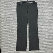 Express Dress Pants Editor Women's Size 6 Gray Flat Front Pockets Mid Rise