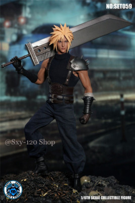 SUPER DUCK 1/6 SET059 Male Cloud Strife Head Clothes set For