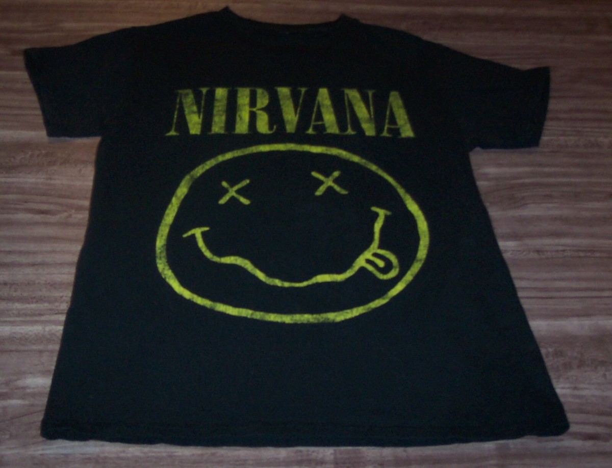 トップス 90s NIRVANA SMILE T-shirt VINTAGE XL Vintage Nirvana Smile Face T-shirt 90s - Etsy