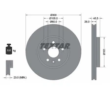2 pieces brake disc Pro Textar 92243303 for Opel Chevrolet