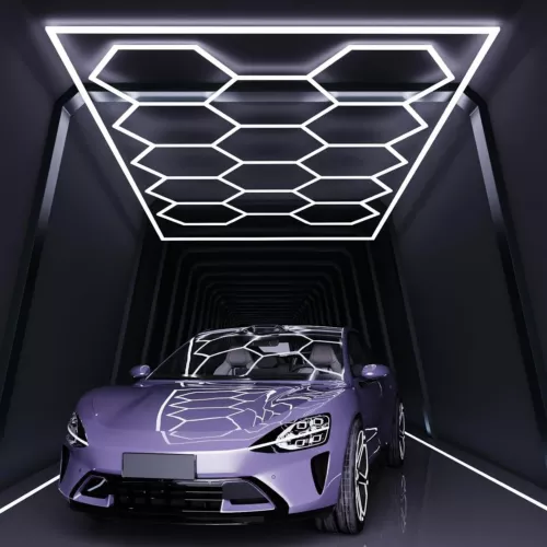 14 Hexagonales LED Lámpara Tubos Taller Garaje Techo Lámpara Nido de Abeja Iluminación - Imagen 4 de 20