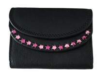 WESTERN-SPEICHER Geldbörse Portemonnaie Leder Strass Swarovski Elements Lea 120