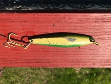 Vintage Holiday Special JR 12oz lead Saltwater Jig Fishing Lure green, yellow
