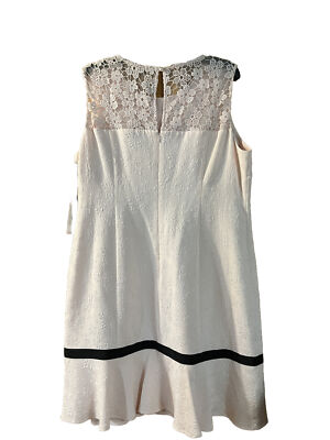 Baby Pink Formal Karl Lagerfeld Dress With Lace And Black Detail NWT Size  16 | eBay