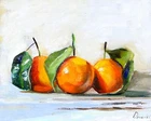 TANGERINES  8x10 in COLLECTIBLE ART impressionism UKRAINE