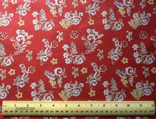 By the 1/4 yard 9" x 44" cotton fabric David Textiles Morning Bloom  floral