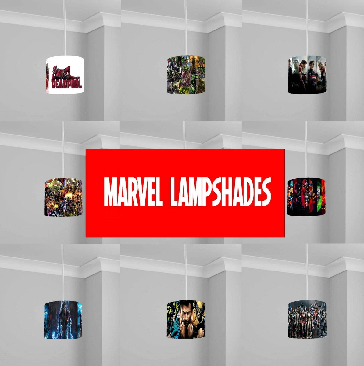 Marvel Lampshade Spiderman ironman captain america Hulk Lightshade 20CMX18.5CM
