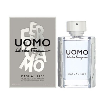 Uomo Casual Life by Salvatore Ferragamo 3.4 oz EDT for Men New Seled/Discontinue