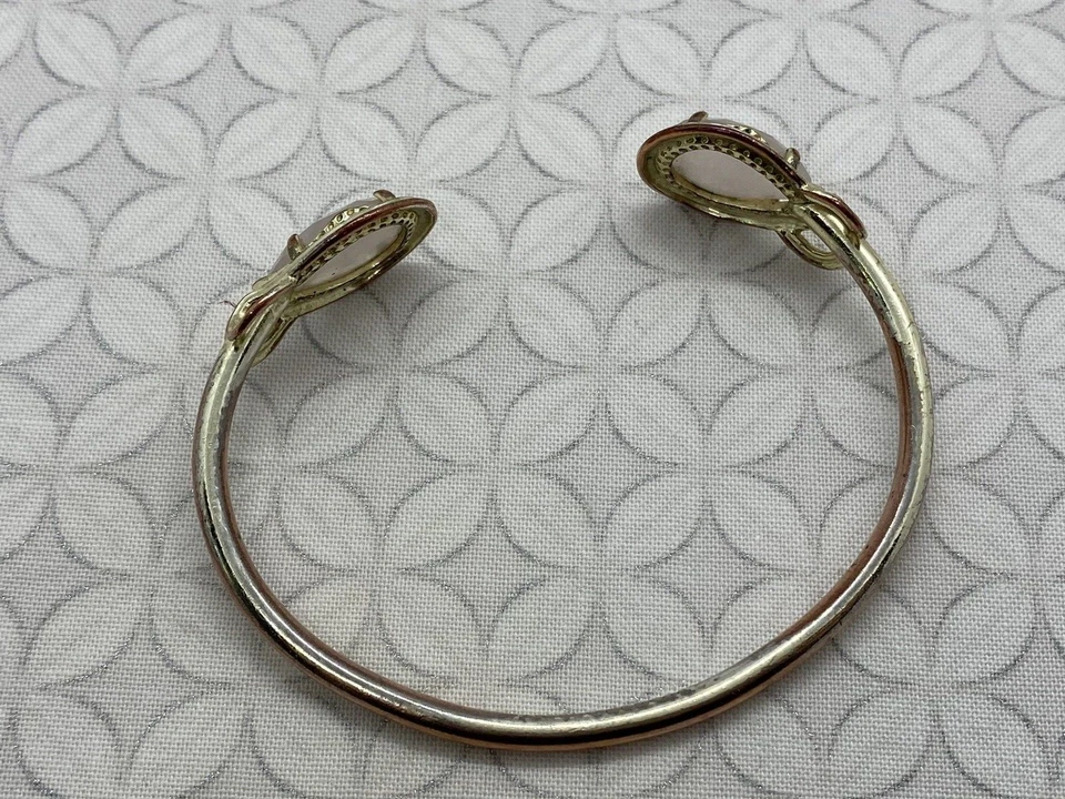 Браслет-манжета Kendra Scott Andy золотистый светло-розовый розовый кварц ХОРОШО Б/У - Изображение 3 из 4