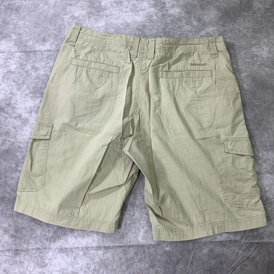 Pantalones Cortos Marmot Para Hombre 38 Carga 11.5” Entrepierna 6 Bolsillos Ligeros Elastizados Beige Foto 2 de 4