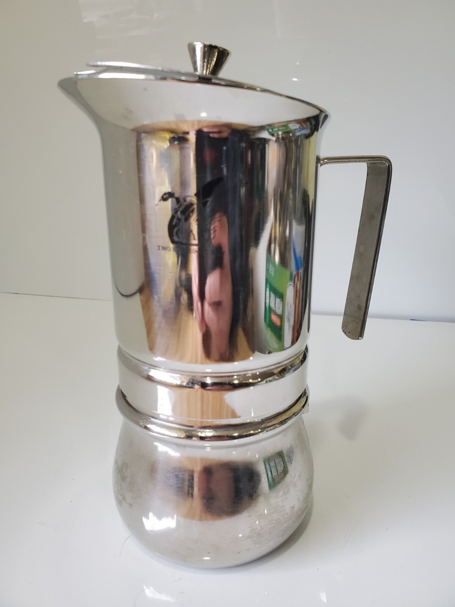 Vintage Espresso Coffee Maker by G.A.T. made in Italy Inox 18/10