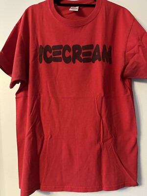ICECREAM by Billionaires Boys Club Double Side Print Red Graphic T-shirt Sz L