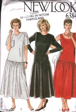 6384 Vintage NEW LOOK SEWING Pattern Misses 1990s Dress Summer Spring Casual 18