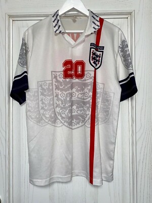 ENGLAND NATIONAL TEAM RETRO HOME # 20 OWEN FOOTBALL SOCCER SHIRT