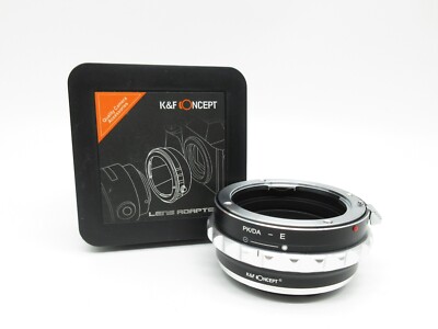 K&F Concept Adapter PK/DA-E f. Pentax PK DA Objektiv auf Sony NEX E Mount Kamera