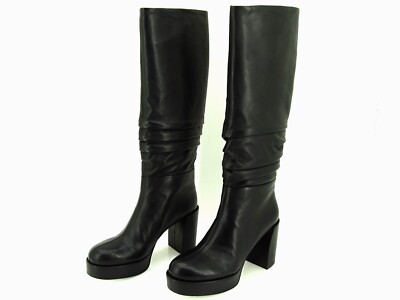 Damenstiefel 3.1 Phillip Lim Plateau Stiefel Schwarz Slouchy Chelsea Boots EU 41