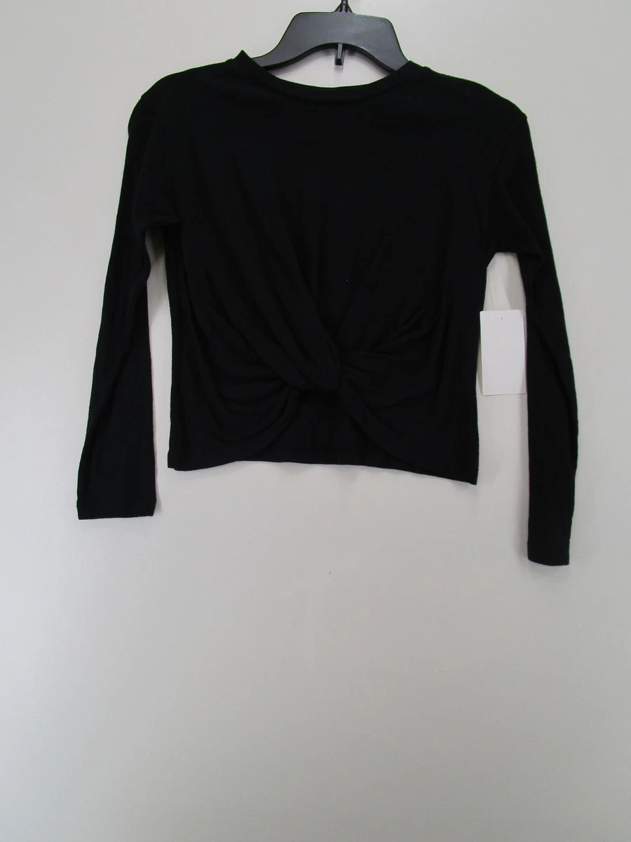 Nordstrom Kids M Pull Over Long Sleeve Twisted Front Crop Top