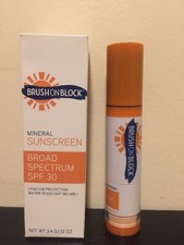 BRUSH ON BLOCK MINERAL SUNSCREEN BROAD SPECTRUM SPF 30 WATER RESIST.-SHIP FREE