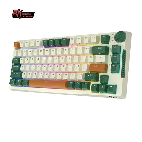 RK H81 RGB Mechanical Gaming Keyboard Gasket Mount Hot Swappable Timing-Blue New - Picture 2 of 12