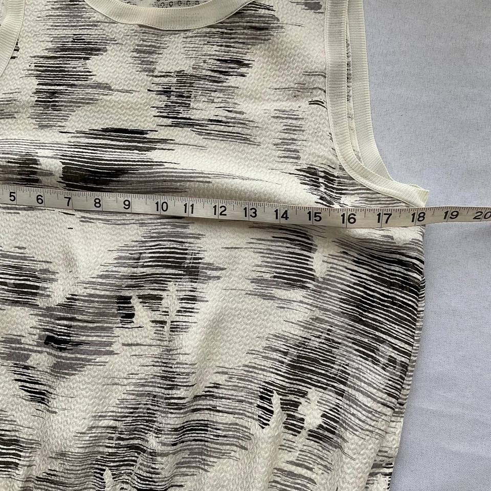 Vestido feminino Vince jacquard mármore tamanho médio seda sem mangas cordão - Imagem 4 de 4