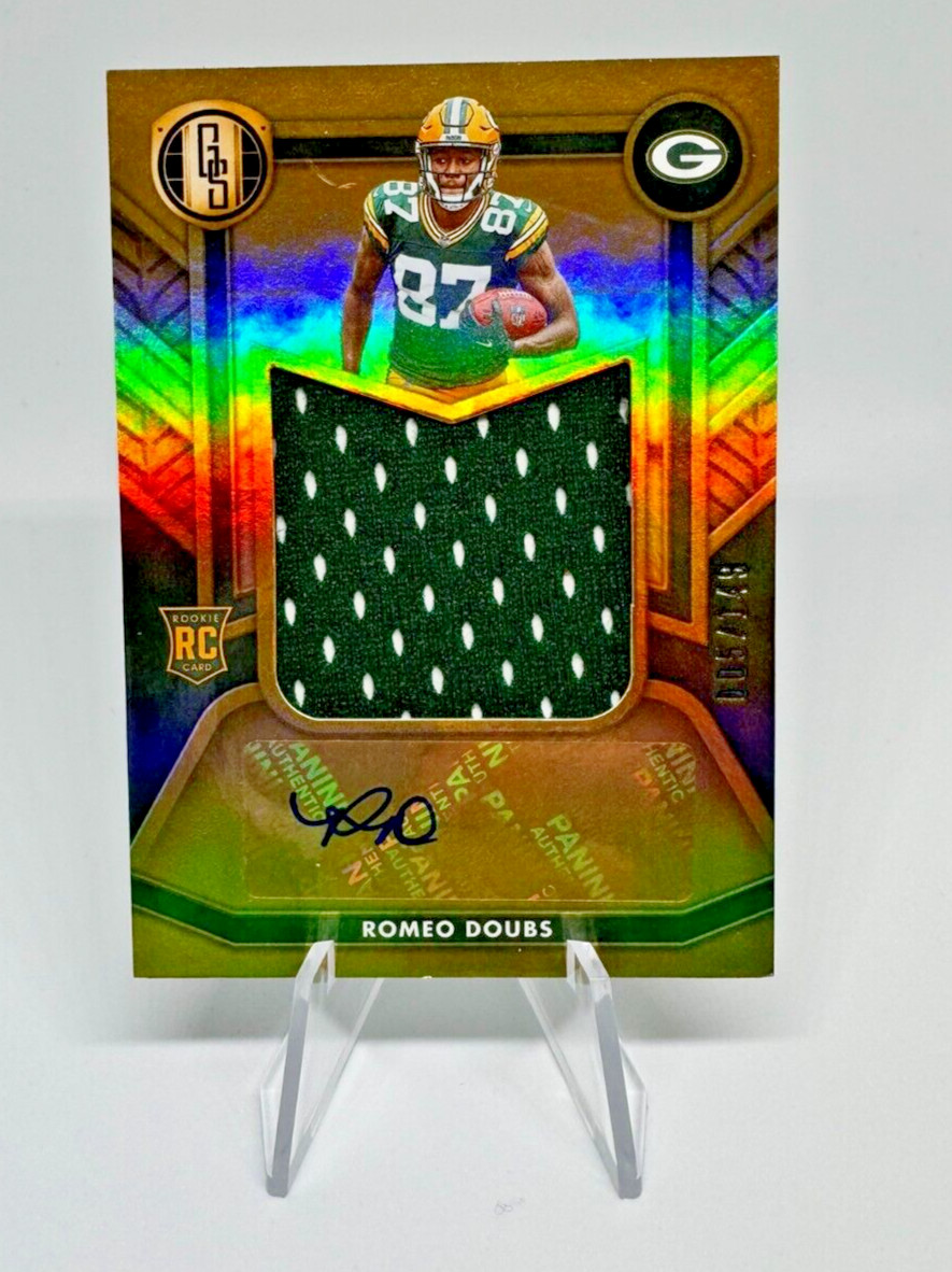 Romeo Doubs Panini Gold Standard Rookie Jersey Autographs Jumbo Relics #RAJRDO Base