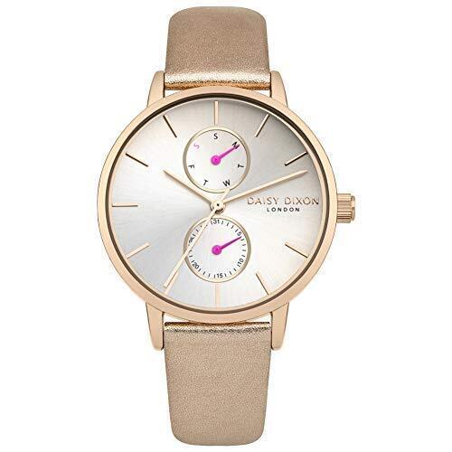 Daisy Dixon Pearlised Rose Leather Strap With White Sunray Multi Dia Watch NUOVO - Photo 1 sur 1
