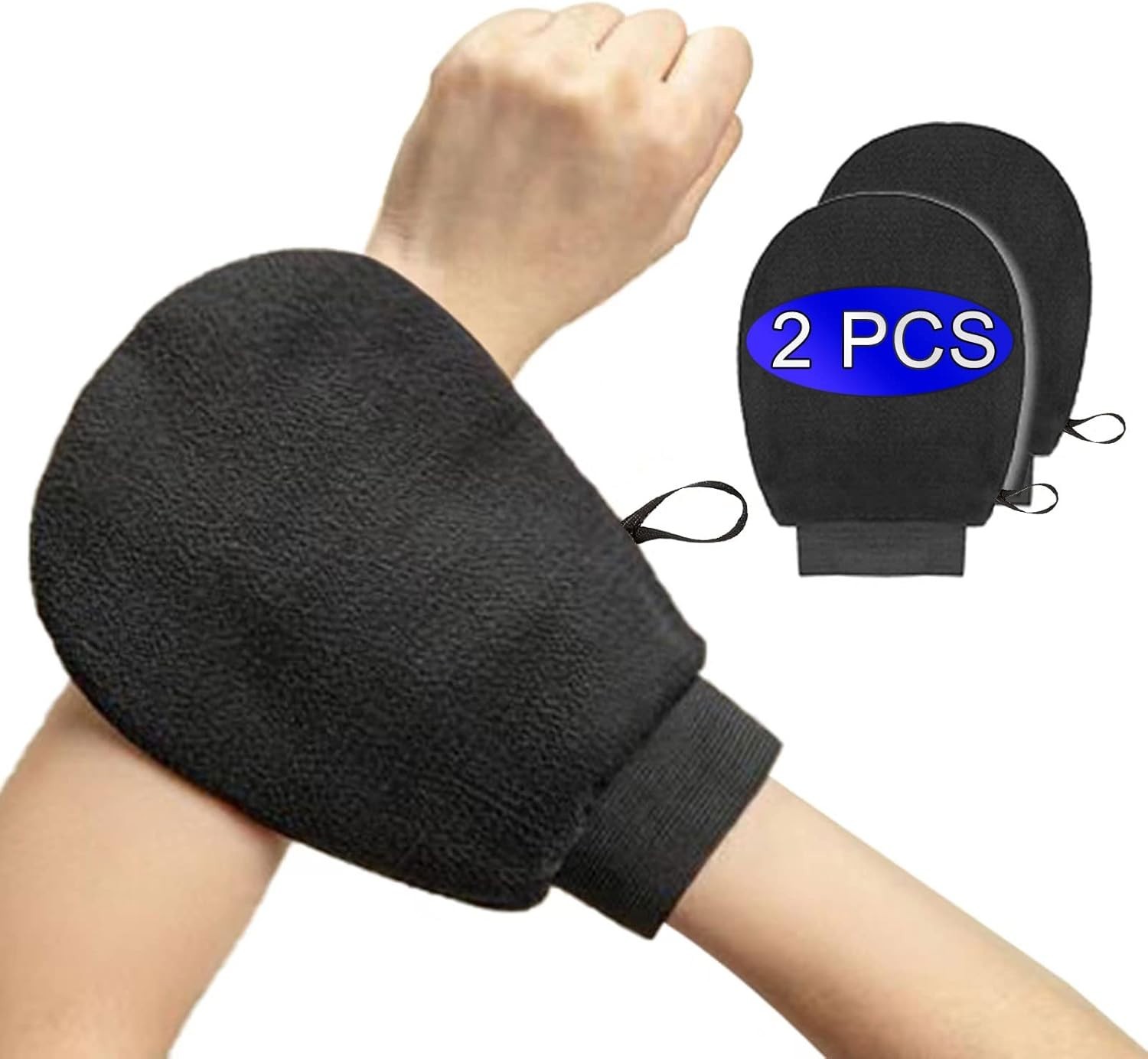 Exfoliating Mitts 2Pcs, Body Scrub Gloves for Bath or Shower, Men's Women's D...