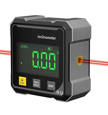 Digital Laser Angle Finder inclinometer, Protractor Tool, 4×90° High Accuracy...