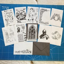 Medieval Enchantment Bundle   Dark Fantasy Ephemera Pack - 3