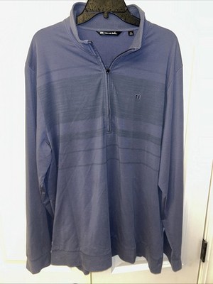 Travis Mathew 1/4 Zip Blue Pullover XXL