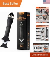 Silicone Caulking Tools-3 in 1 Sealant Finishing Tool Grout Remove Scraper St...