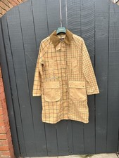 Barbour Hollington Check Car Coat Size 10 New With Tags Mac Trench