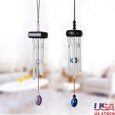 Metal Wind Chimes 2 Pack Relaxing Tone Outdoor Decor Garden Sound Therapy New