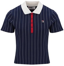 Fila Vintage BAI Women  s Navy Tennis Polo Shirt - Ltd Edition