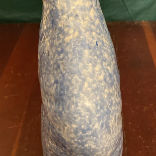 Vintage blau & weiß Katze Bank gesprenkelt Schwamm bemalt Statue Figur - Bild 23 von 24