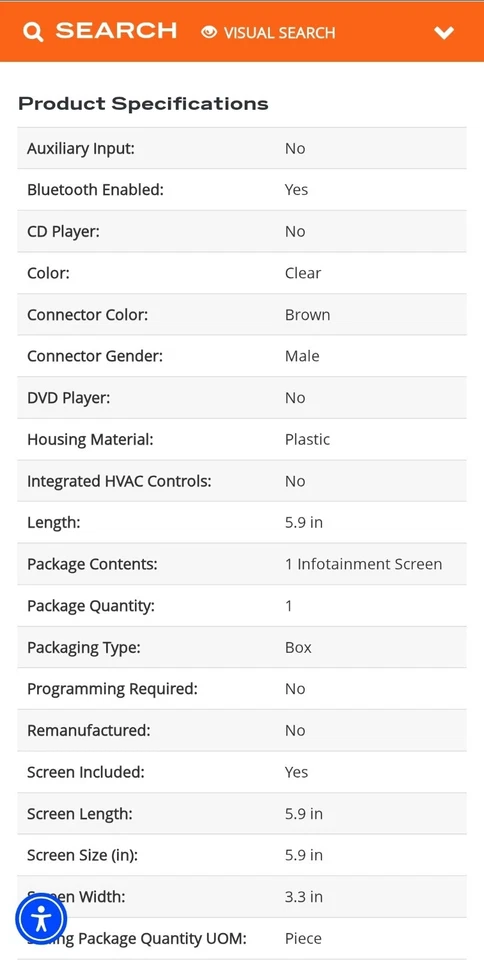 601-711 信息娱乐屏幕数字化仪丰田凯美瑞 2015-13,卡罗拉 2018-14 全新带盒 — 第 4/4 张图片