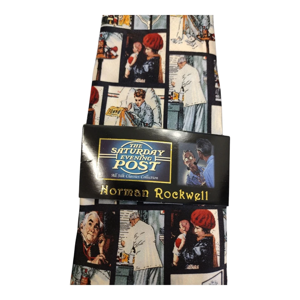 Nueva corbata de seda para poste de sábado por la noche artefactos del Museo Norman Rockwell  Foto 2 de 4