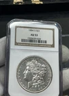 1884 S $1 NGC AU 53 Morgan Silver Dollar Better Semi-KEY Date Original AU+ Coin