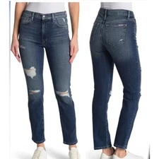 Joe's Jeans High Rise Straight Ankle Jeans Distressed Denim Ibapah NWT Size 30