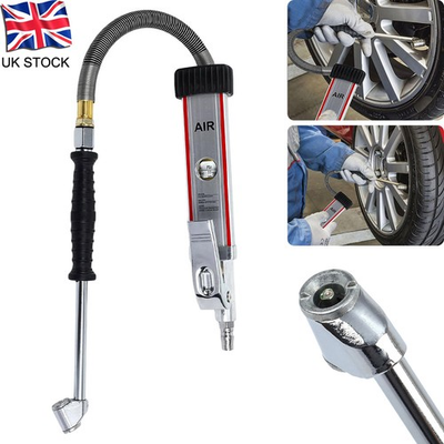 #ad #ad Professional Garage Air Line Tyre Inflator Inflater Pump And Pressure Gauge UK GBP 28.69