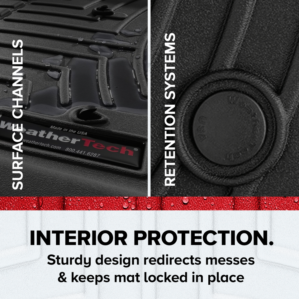 Weathertech Floorliner Anteriore Per Toyota Tundra Double Cab 2004-2006, Colore Marroncino, Tappetini Su Misura