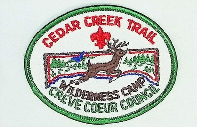 Cedar Creek Trail Wilderness Camp Boy Scout Patch Creve Coeur Council MO