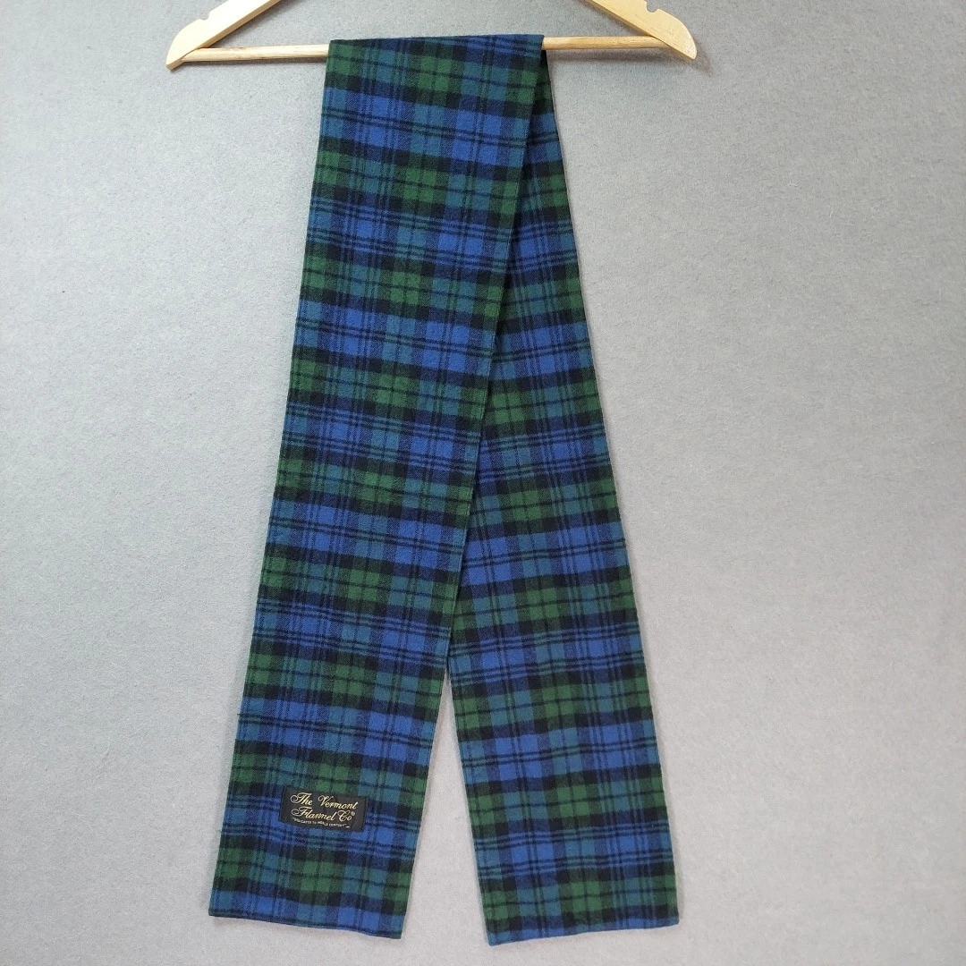 Vermont Flannel Co. Tartan Plaid Scarf Unisex 62"x7" Classic Preppy Retro USA