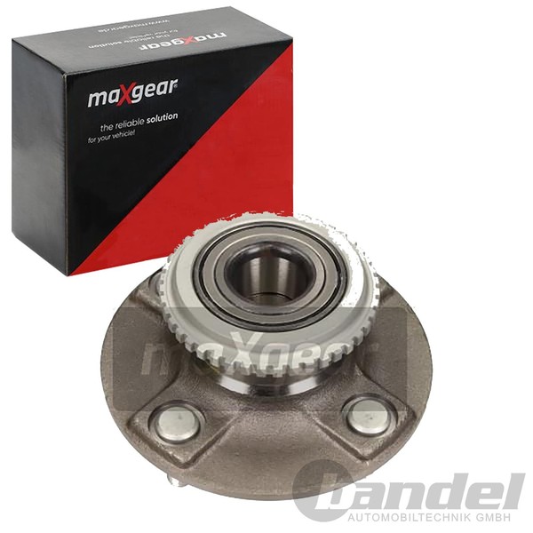 Maxgear Radnabe Mit ABS-RING Mit Radlager Mit Radbolzen Hinten Passend FüR Nissa-image