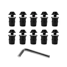 10 PCS Motorcycle Windshield Bolt Screw Kit, Aluminum Alloy Windscreen Mounti...
