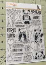 Simon Says Stamp Clear Stamp Set, Party Like A Panda #SSS202030 New Without Die